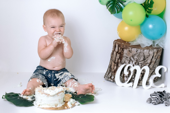 smash cake primo compleanno - tema savana