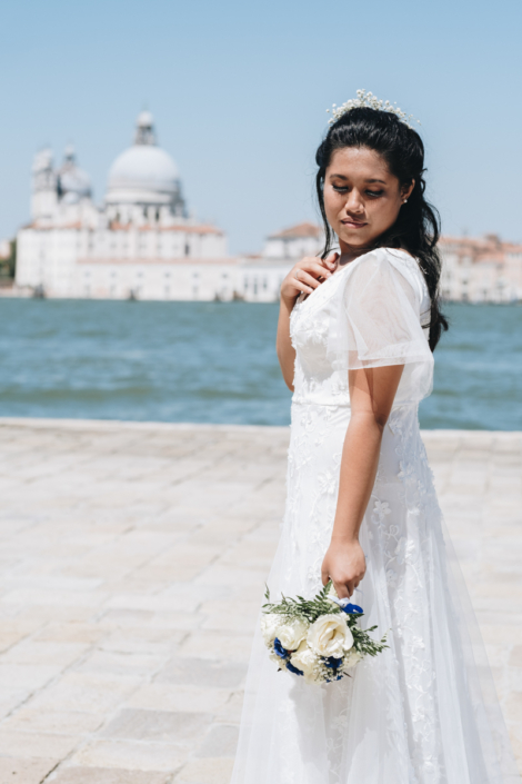 fotografo matrimonio venezia sposa a san giorgio