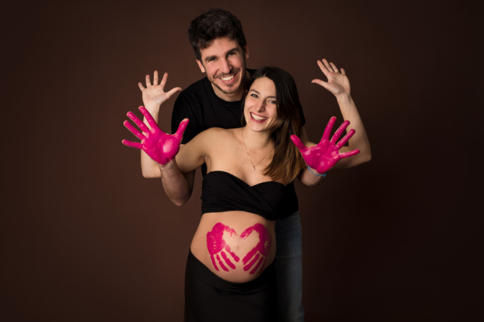 servizio fotografico gravidanza - fotografo venezia con pittura sul pancione